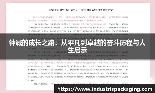 钟诚的成长之路：从平凡到卓越的奋斗历程与人生启示